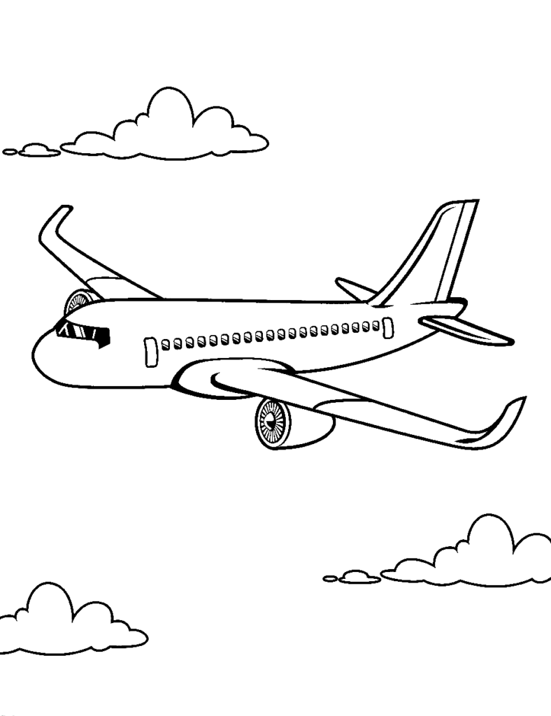 desenhos de avião para colorir