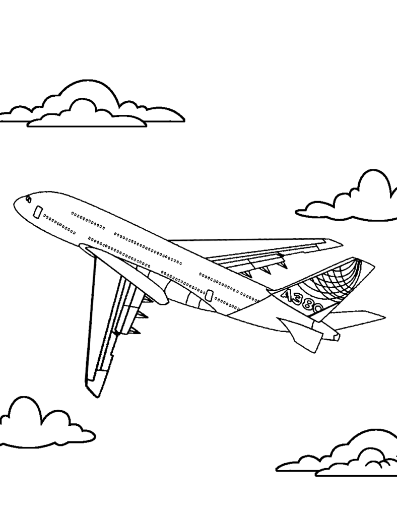 desenhos de avião para colorir