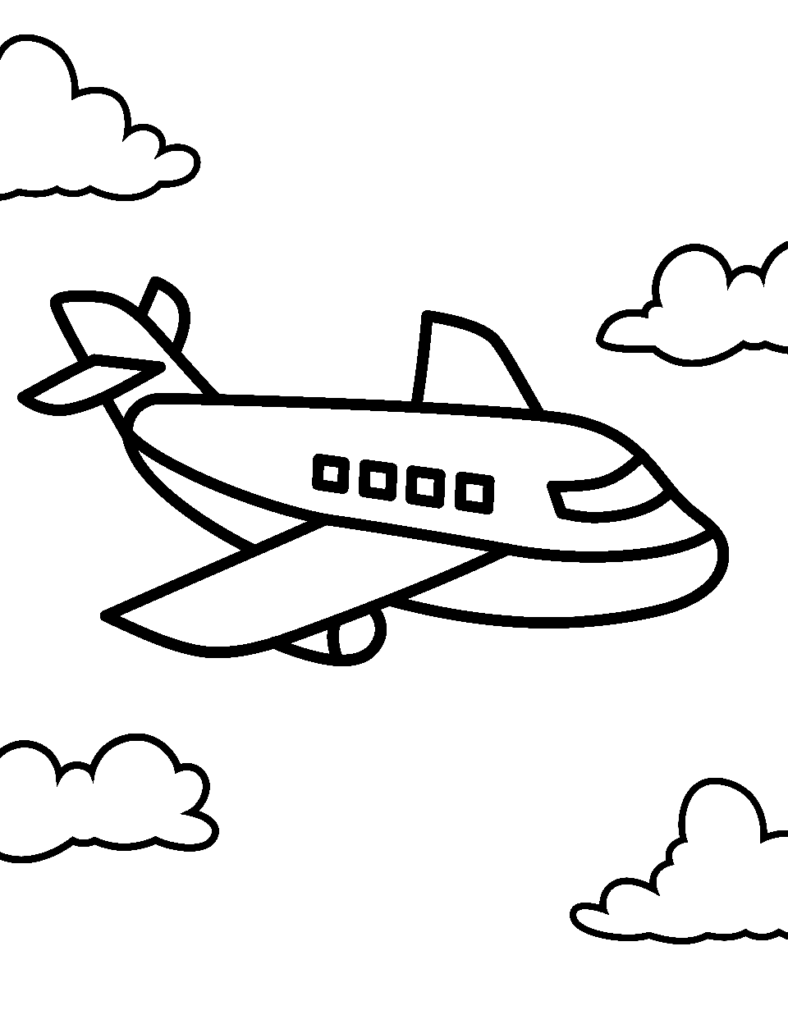 desenhos de avião para colorir