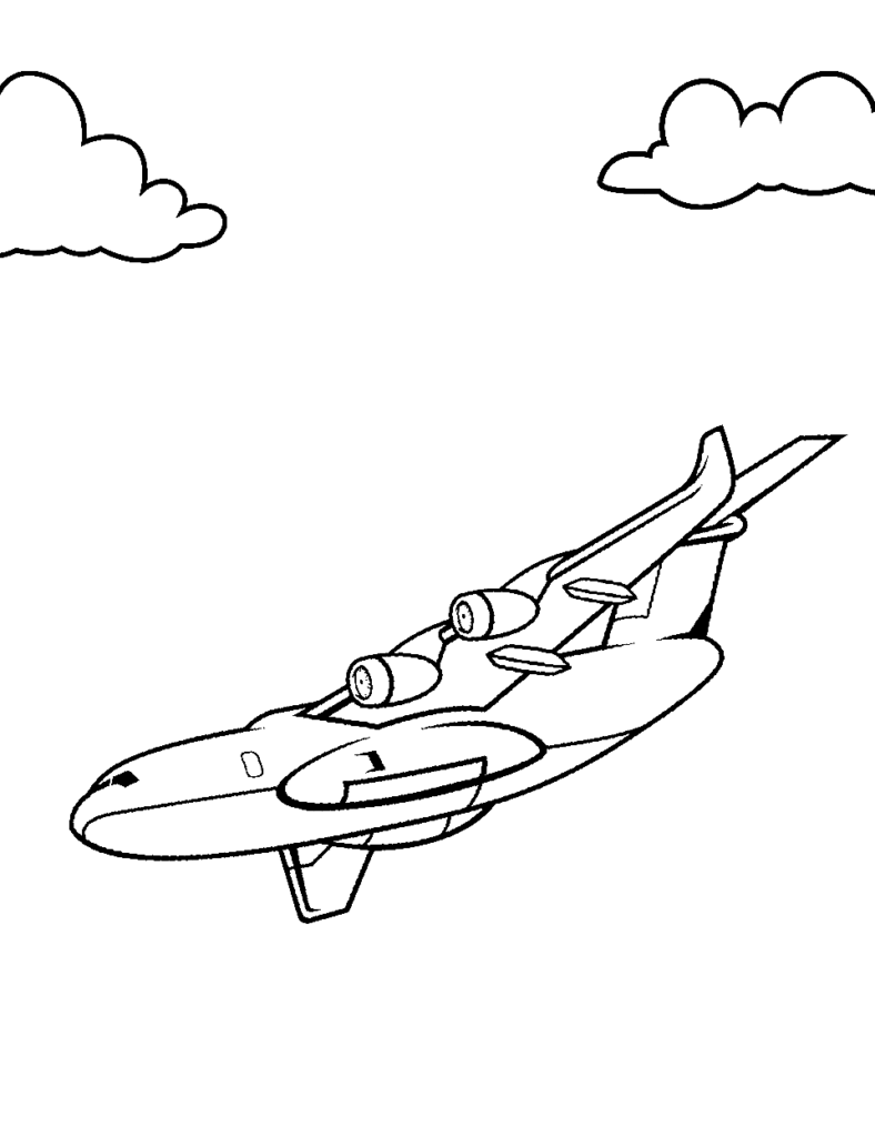 desenhos de avião para colorir