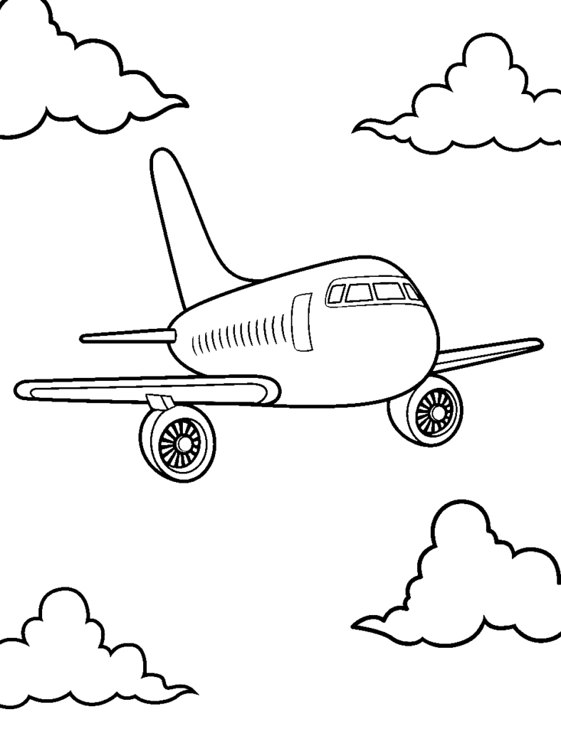 desenhos de avião para colorir