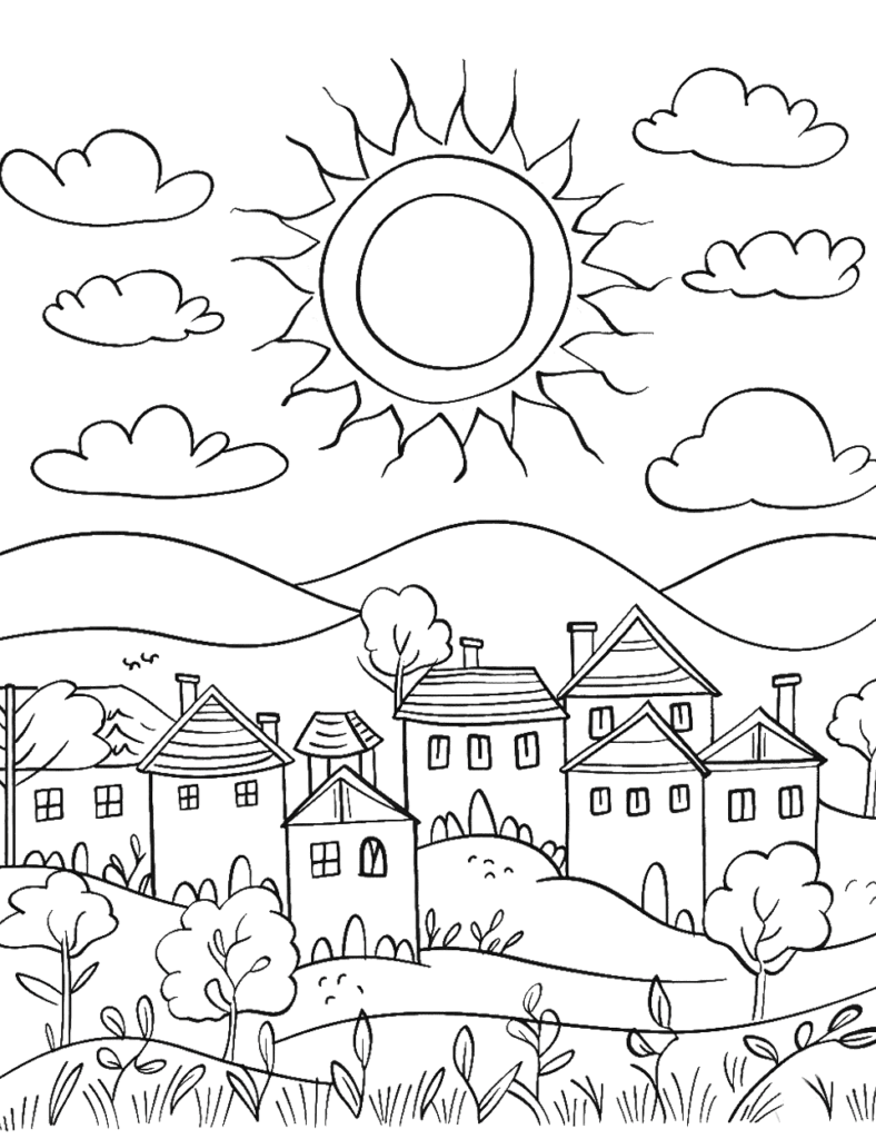 Desenhos para Colorir do Sol