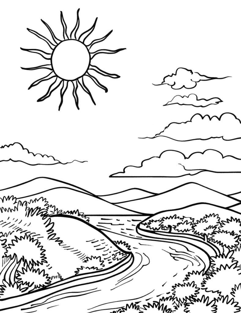 Desenhos para Colorir do Sol