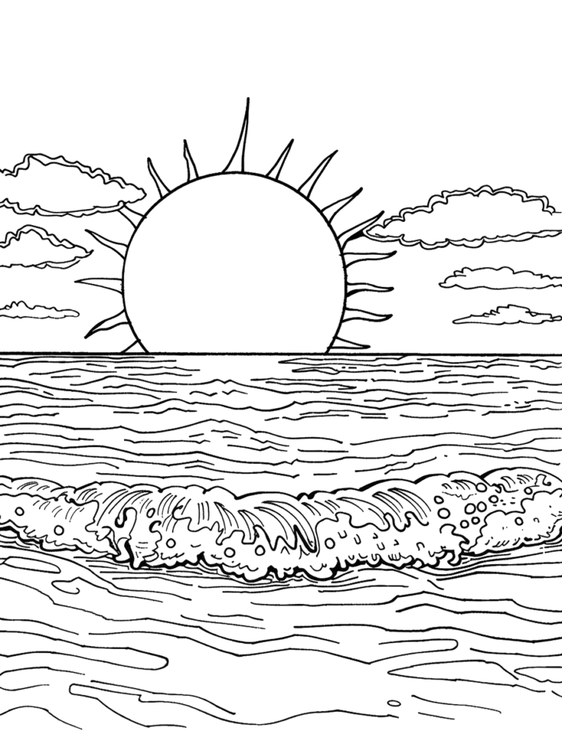 Desenhos para Colorir do Sol