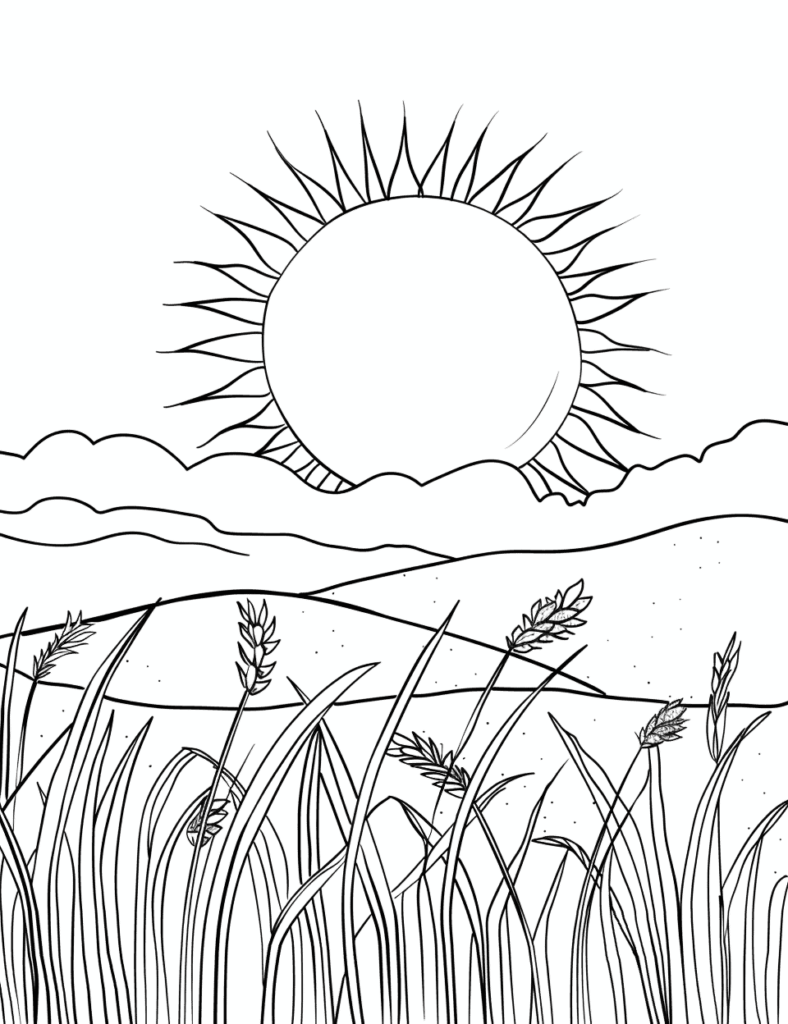 Desenhos para Colorir do Sol