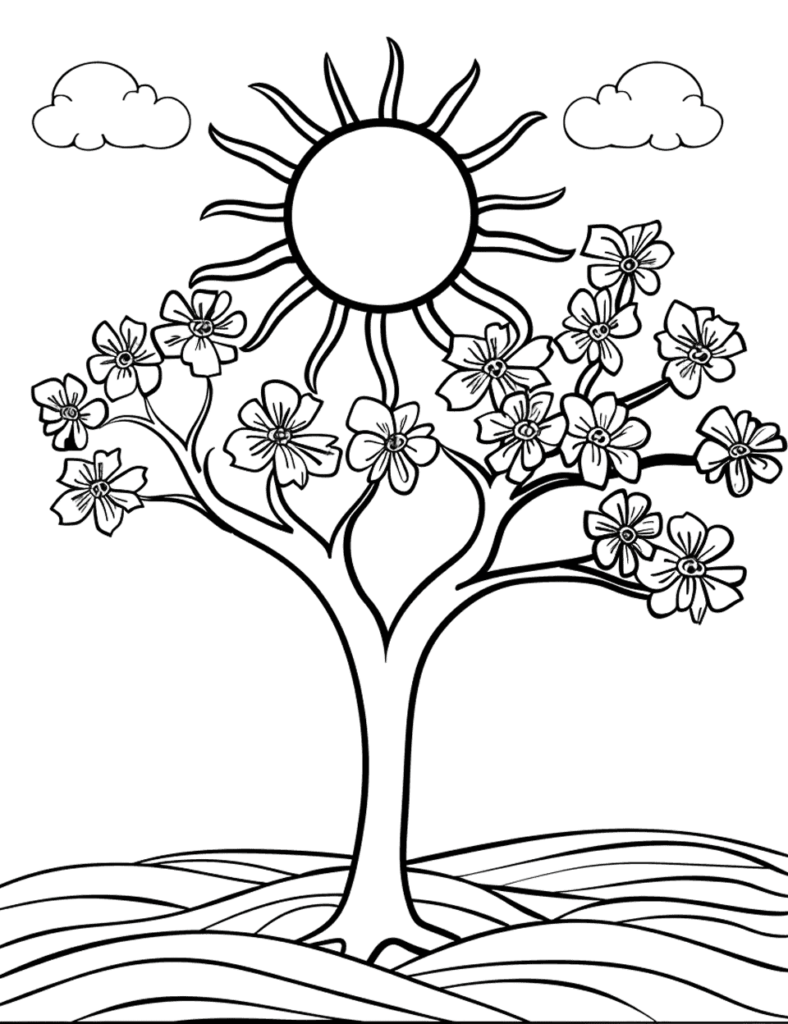 Desenhos para Colorir do Sol